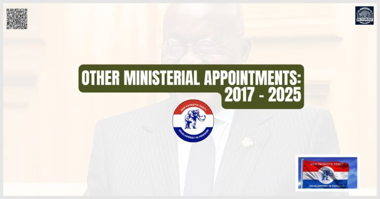 Other Ministerial Appointments 2017 - 2025