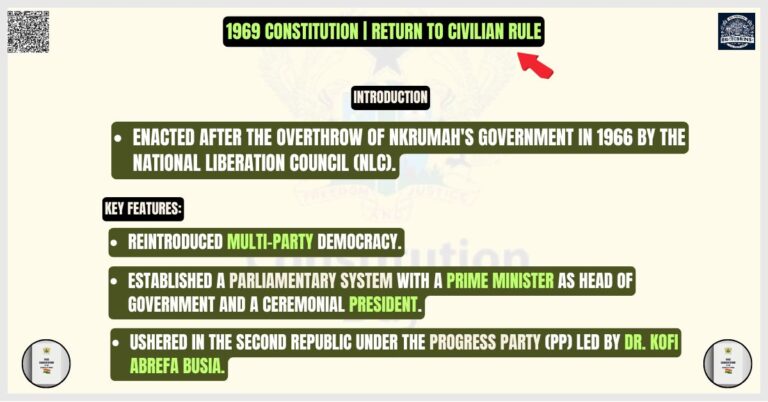 1969 Constitution Return to Civilian Rule