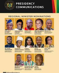 Regional ministers 2025 Reference