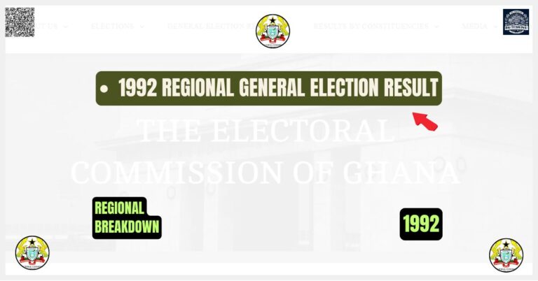1992 Election regional Result