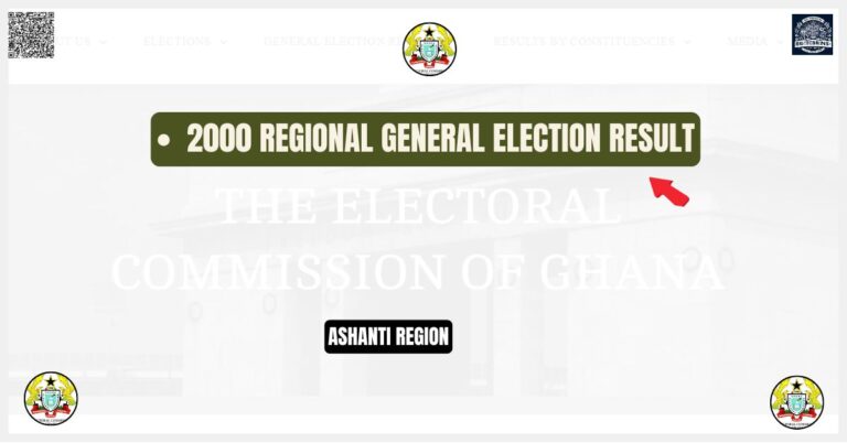 2000 Ashanti General Election regional Result
