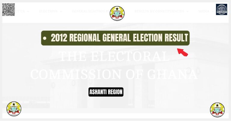 2012 Ashanti General Election regional Result