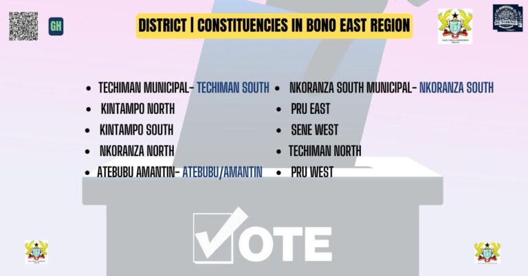 District Constituencies in Bono East Region