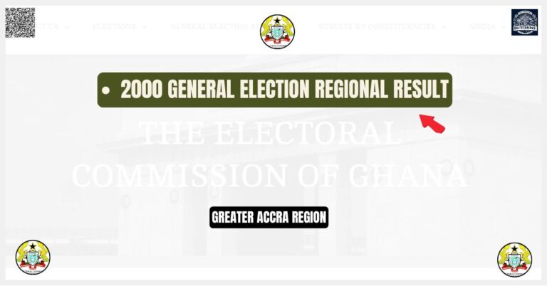 Greater Accra 2000 General Election regional Result
