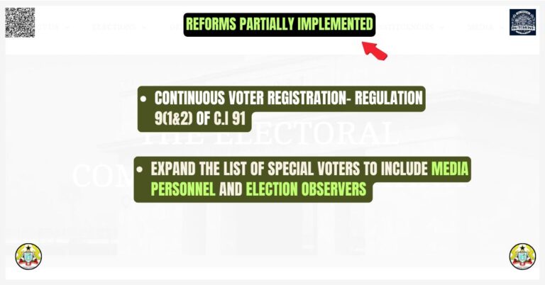 REFORMS PARTIALLY IMPLEMENTED