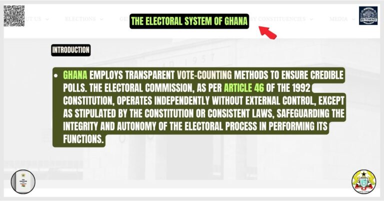 The Electoral System of Ghana
