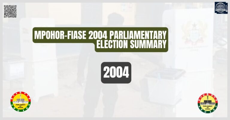 Mpohor-Fiase 2004 Parliamentary Election Summary