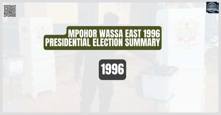 Mpohor Wassa East 1996 Presidential Election Summary
