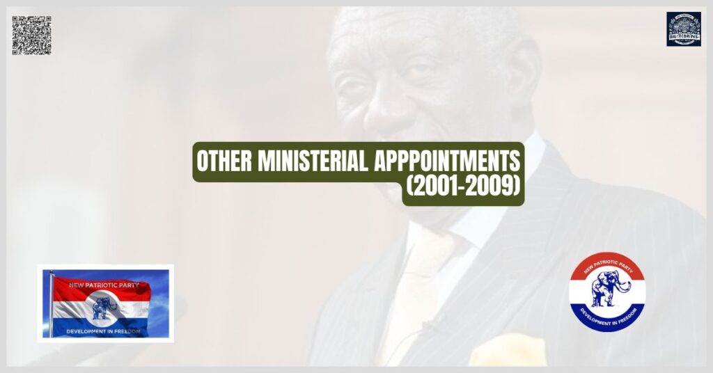 Other Ministerial ApppointMents (2001-2009)