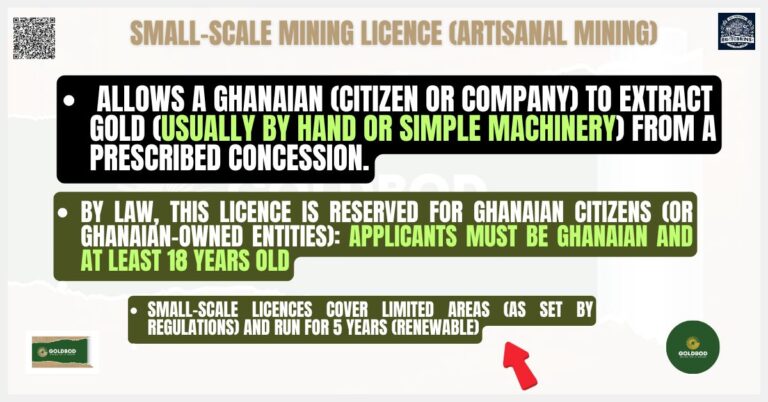 Small-Scale Mining Licence (Artisanal Mining)