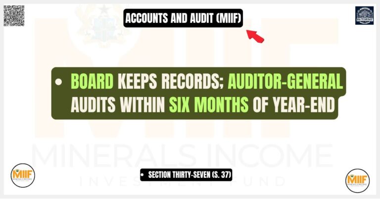 Accounts and Audit (MIIF)