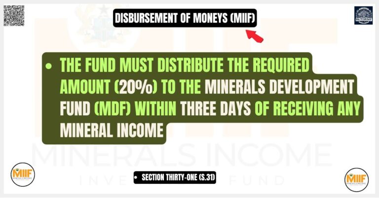 Disbursement of Moneys (MIIF)
