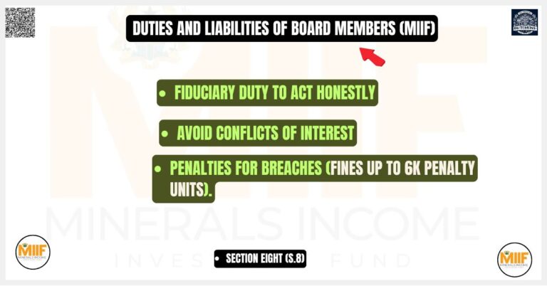 Duties and Liabilities of Board Members (MIIF)