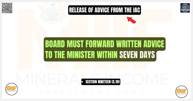 Release of Advice from the IAC (MIIF)
