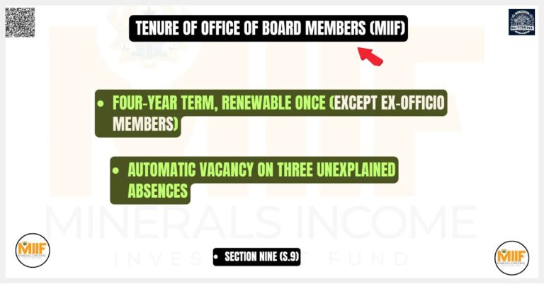 _Tenure of Office of Board Members (MIIF)