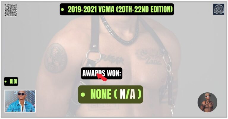2019-2021 VGMA (20th-22nd Edition) Kidi
